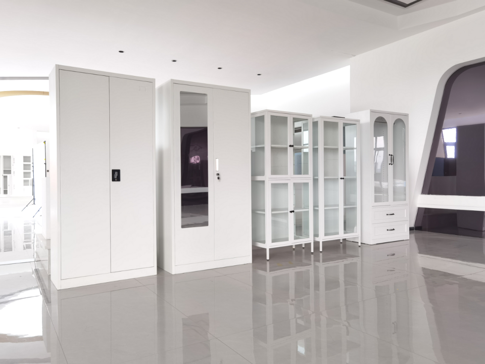 white metal cabinet,wardrobe and home display cabinet locker