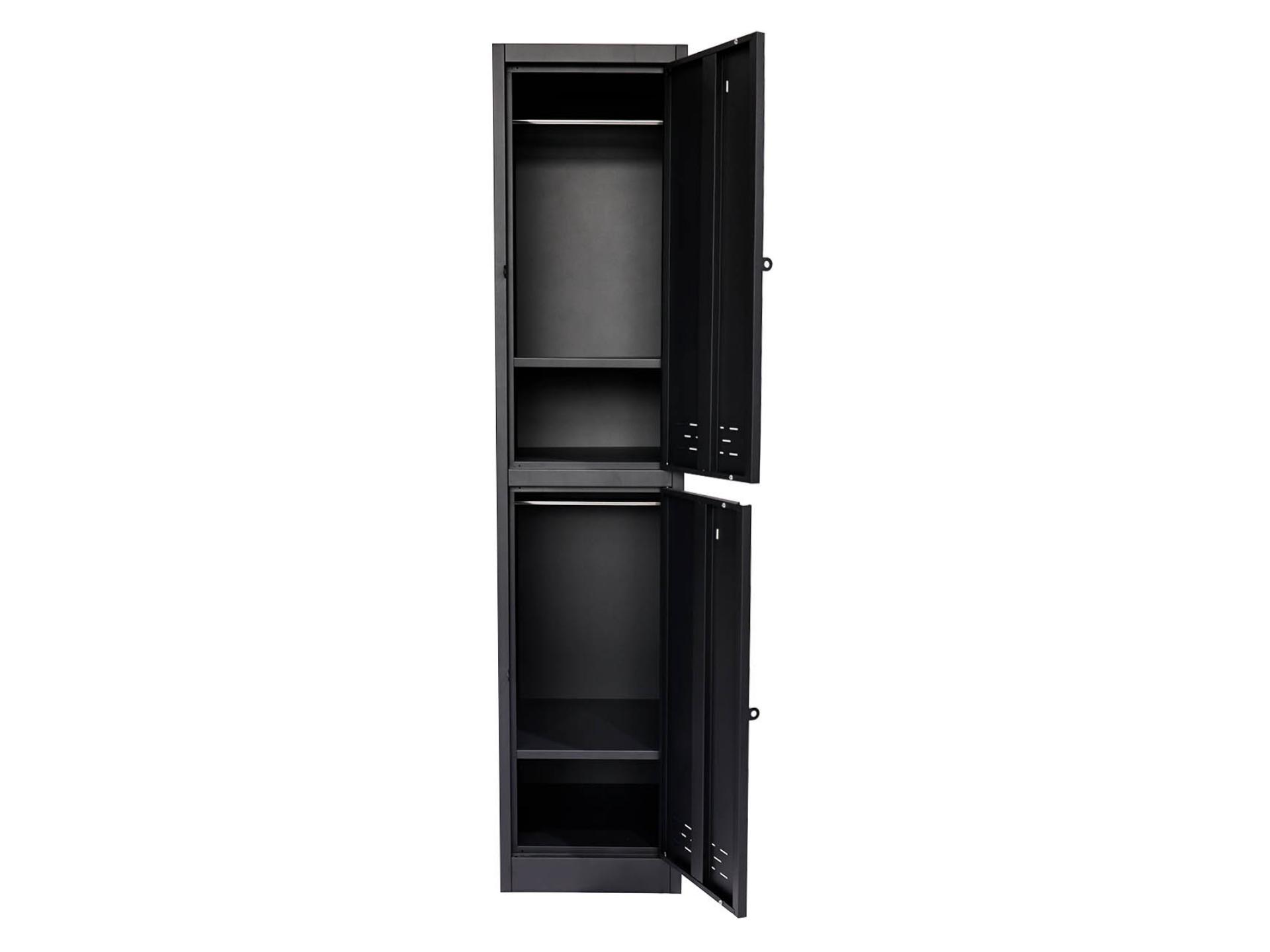 steel black 2 doors locker with master lock